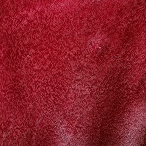 Jones New York Women's Vibrant Red Leather Jacket Size Medium - Picture 5 of 13